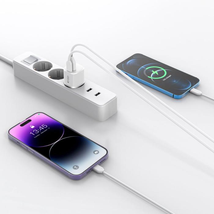 Bild 5, Tech-Protect Tech-Protect 20W Mini Väggladdare PD QC USB-C / USB-A Svart - Teknikhallen.se
