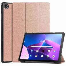  Lenovo Tab M10 Plus Gen 3 Fodral Tri-Fold Ros&eacute;guld - Teknikhallen.se