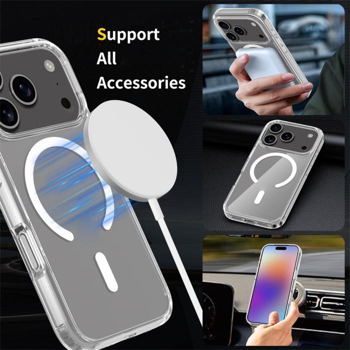 Bild 3,  iPhone 18 Pro / 17 Pro Skal MagSafe TPU Transparent - Teknikhallen.se