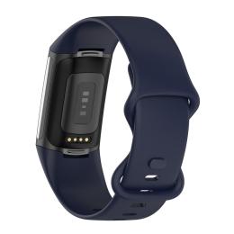  Fitbit Charge 6 / 5 Armband TPU (L) Mörk Blå - Teknikhallen.se