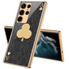 GKK GKK Galaxy S24 Ultra Skal H&auml;rdat Glas Electroplate Kl&ouml;ver Ess - Teknikhallen.se