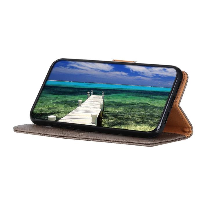 Bild 3, KHAZNEH KHAZNEH Motorola Edge 50 Fusion 5G Läder Fodral Khaki - Teknikhallen.se
