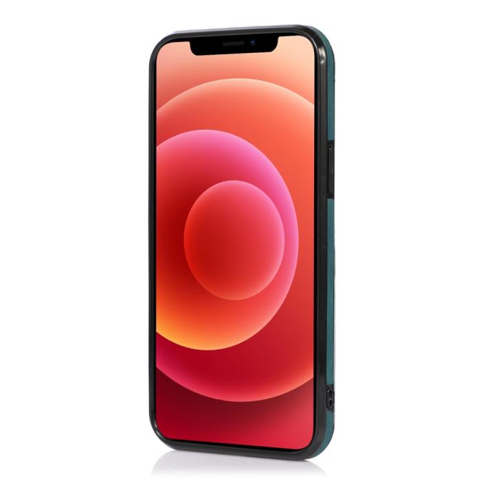 Bild 6,  iPhone 15 Plus Skal Kickstand Med Kortfack Brun - Teknikhallen.se