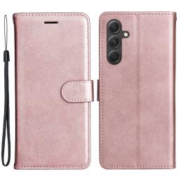  Samsung Galaxy A55 5G Fodral Solid Läder Roséguld - Teknikhallen.se