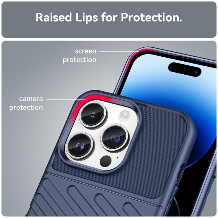 Bild 6,  iPhone 15 Pro Max Skal Twill Textur Blå - Teknikhallen.se