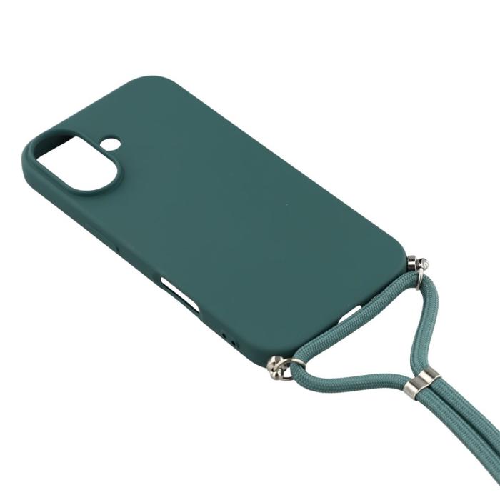 Bild 3,  iPhone 17 Skal TPU Med Mobilsnöre Grön - Teknikhallen.se