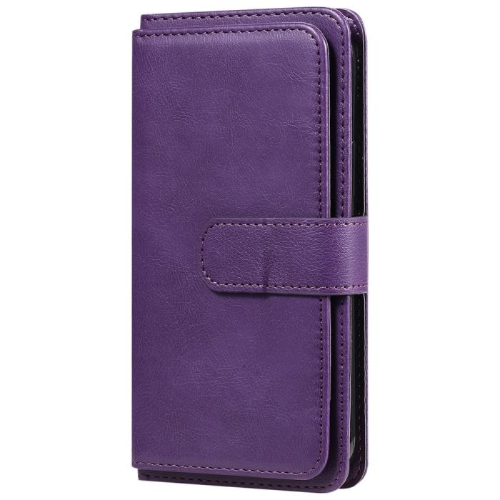 Bild 2,  Samsung Galaxy S22 Ultra Fodral 10-korts Flerfack Lila - Teknikhallen.se