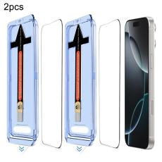  iPhone 16 Pro Max 2-PACK Sk&auml;rmskydd Helt&auml;ckande H&auml;rdat Glas - Teknikhallen.se