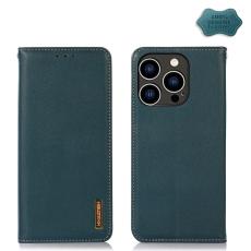 KHAZNEH KHAZNEH iPhone 15 Pro Fodral Flip Nappa Textur Gr&ouml;n - Teknikhallen.se