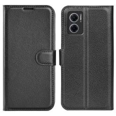  Xiaomi Redmi 10 5G Fodral Litchi L&auml;der Svart - Teknikhallen.se
