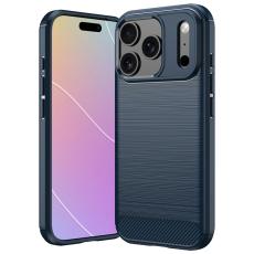  iPhone 18 Pro Max/17 Pro Max Skal Kolfiber Textur M&ouml;rk Bl&aring; - Teknikhallen.se