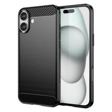  iPhone 16 Plus Skal Borstad St&aring;l Svart - Teknikhallen.se