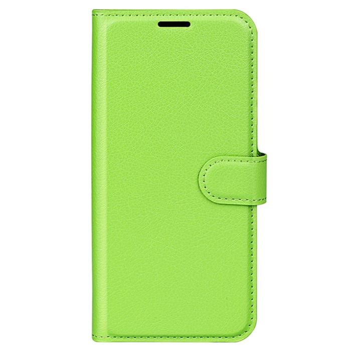 Bild 5,  Samsung Galaxy A15 5G Fodral Litchi Läder Grön - Teknikhallen.se