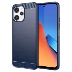  Xiaomi Redmi 12 5G/4G Skal Borstad St&aring;l Textur Bl&aring; - Teknikhallen.se