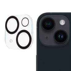  iPhone 15 / 15 Plus Linsskydd 3D H&auml;rdat Glas Transparent - Teknikhallen.se