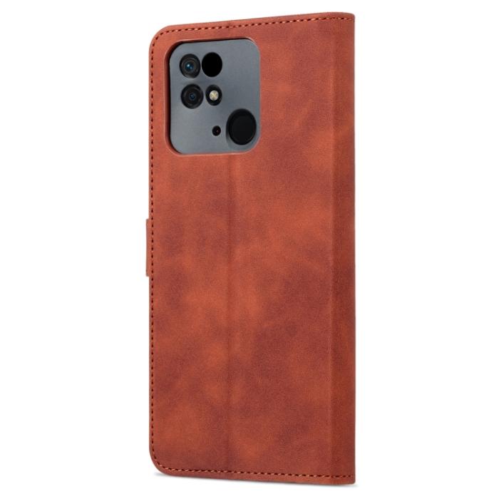 Bild 3, AZNS AZNS Xiaomi Redmi 10C Fodral Läder Brun - Teknikhallen.se