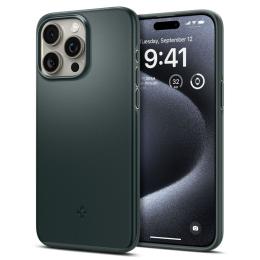 Spigen Spigen iPhone 15 Pro Skal Thin Fit Abyss Green - Teknikhallen.se