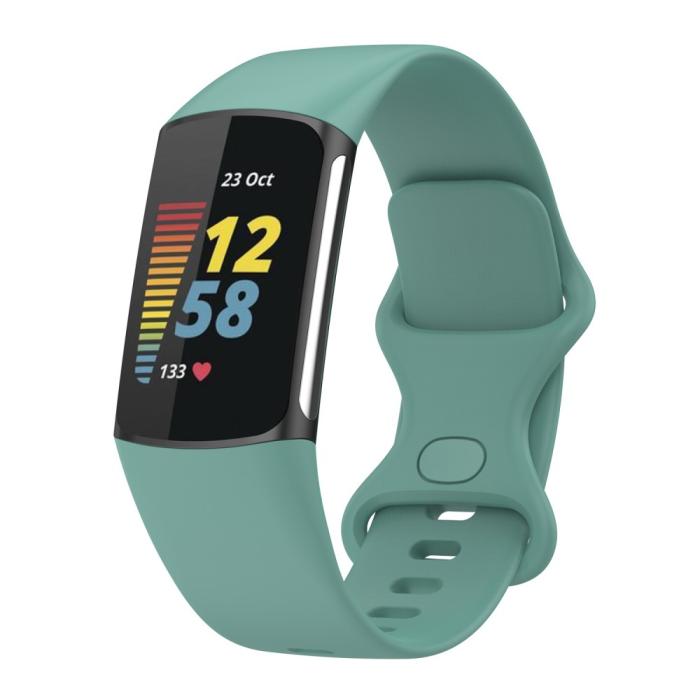 Bild 2,  Fitbit Charge 6 / 5 Armband TPU (L) Grön - Teknikhallen.se