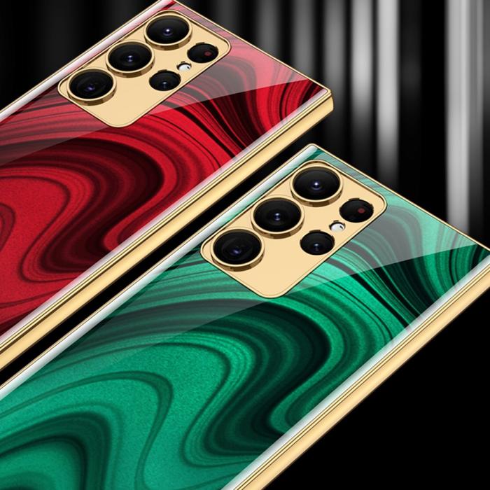 Bild 6, GKK GKK Galaxy S24 Ultra Skal Härdat Glas Electroplate Klöver Ess - Teknikhallen.se