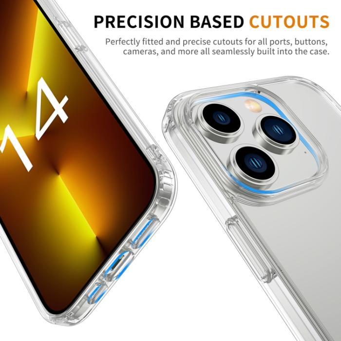 Bild 5,  iPhone 14 Pro Skal Shockproof Akryl/TPU Transparent - Teknikhallen.se