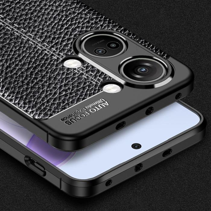 Bild 3,  OnePlus Nord 3 5G Skal Litchi Textur Blå - Teknikhallen.se
