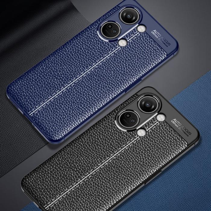 Bild 6,  OnePlus Nord 3 5G Skal Litchi Textur Blå - Teknikhallen.se
