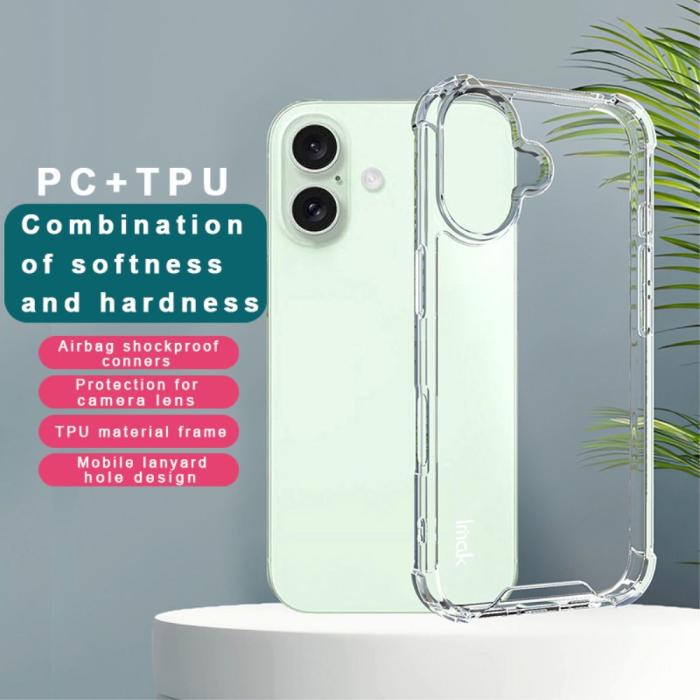 Bild 2, IMAK IMAK iPhone 16 Skal TPU Transparent - Teknikhallen.se