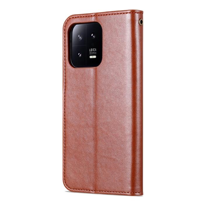 Bild 3, AZNS AZNS Xiaomi 13 Pro 5G Fodral Läder Brun - Teknikhallen.se