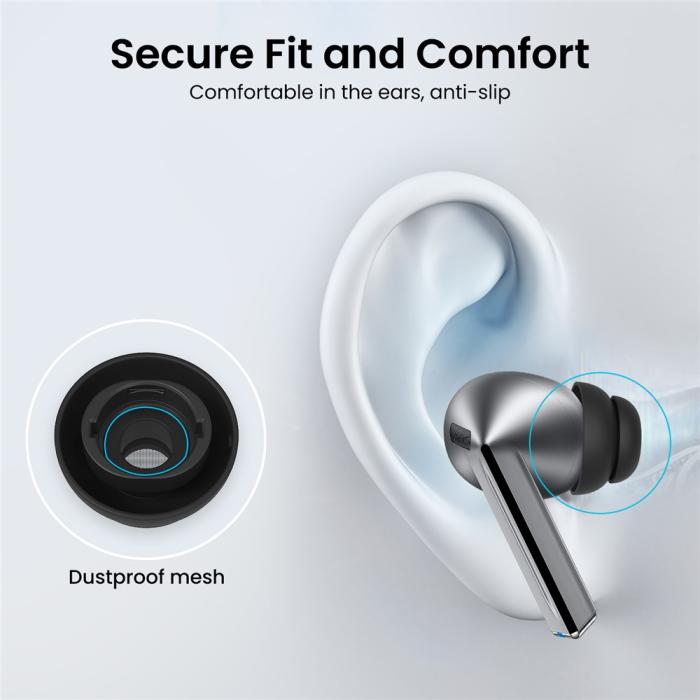 Bild 3, AHASTYLE AHASTYLE 3-PACK Öronpluggar För Galaxy Buds 3 Pro Svart - Teknikhallen.se