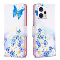  Motorola Moto G13 / G23 / G53 5G Fodral Med Tryck Fj&auml;ril/Blommor - Teknikhallen.se