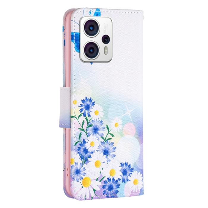 Bild 3,  Motorola Moto G13 / G23 / G53 5G Fodral Med Tryck Fjäril/Blommor - Teknikhallen.se