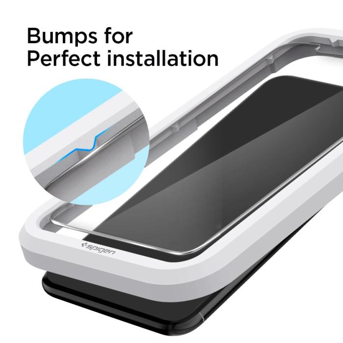 Bild 3, Spigen Spigen iPhone 11/ XR 2-PACK ALM Glas.tR Slim Härdat Glas - Teknikhallen.se