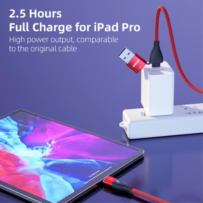 Bild 5, ENKAY ENKAY 2 m 6in1 PD 100W USB-C/USB-A - USB-C/Lightning/MicroUSB - Teknikhallen.se