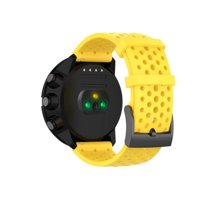Bild 3,  Ihåligt Silikon Armband Suunto (24mm) Gul - Teknikhallen.se