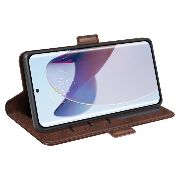 Bild 3,  Motorola Edge 30 Ultra 5G Fodral Magnetisk Stängning Brun - Teknikhallen.se