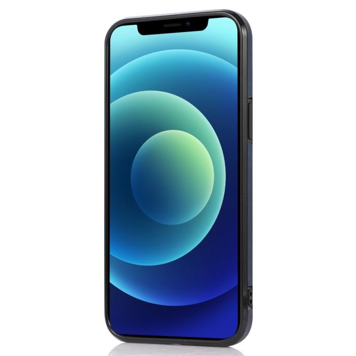 Bild 4,  iPhone 13 Pro Max - Läderbelagt Skal Med Kortfack - Blå - Teknikhallen.se