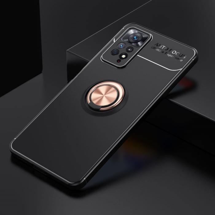 Bild 2,  Xiaomi Redmi Note 11 Pro 5G Skal Ring Svart/Roséguld - Teknikhallen.se