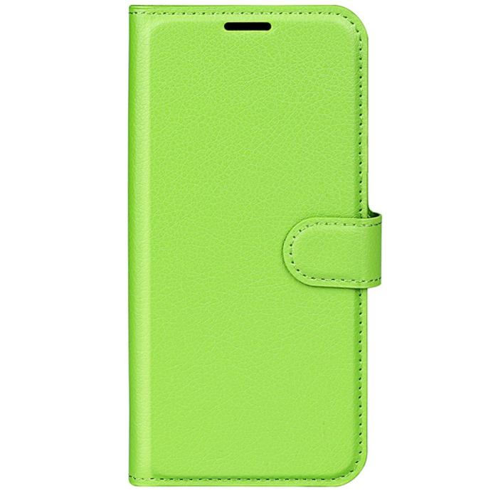 Bild 5,  iPhone 16 Fodral Litchi Textur Läder Grön - Teknikhallen.se