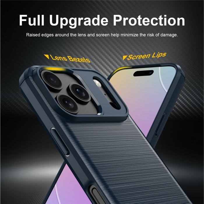 Bild 3,  iPhone 18 Pro Max/17 Pro Max Skal Kolfiber Textur Mörk Blå - Teknikhallen.se