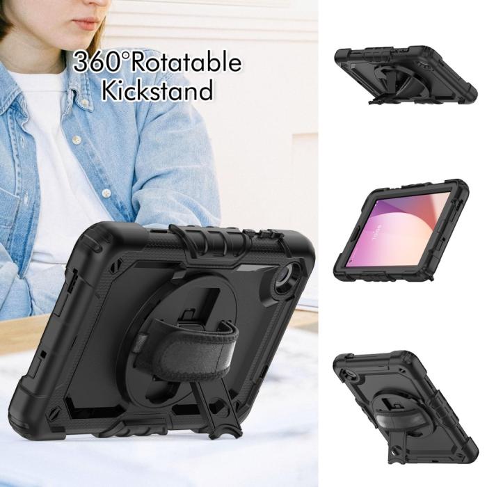 Bild 4,  Lenovo Tab M8 (Gen 4) Skal Solid360 Svart - Teknikhallen.se