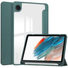  Samsung Galaxy Tab A9 Fodral Hybrid Pennh&aring;llare Gr&ouml;n - Teknikhallen.se
