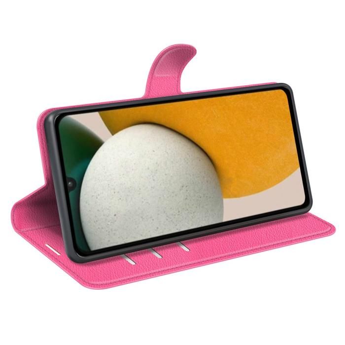 Bild 3,  Samsung Galaxy A15 5G Fodral Litchi Läder Rosa - Teknikhallen.se