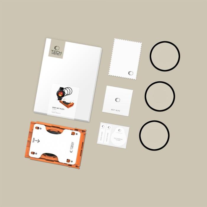 Bild 6, Tech-Protect Tech-Protect Xiaomi Watch 5 3-PACK Skärmskydd EasySet Flex+ - Teknikhallen.se