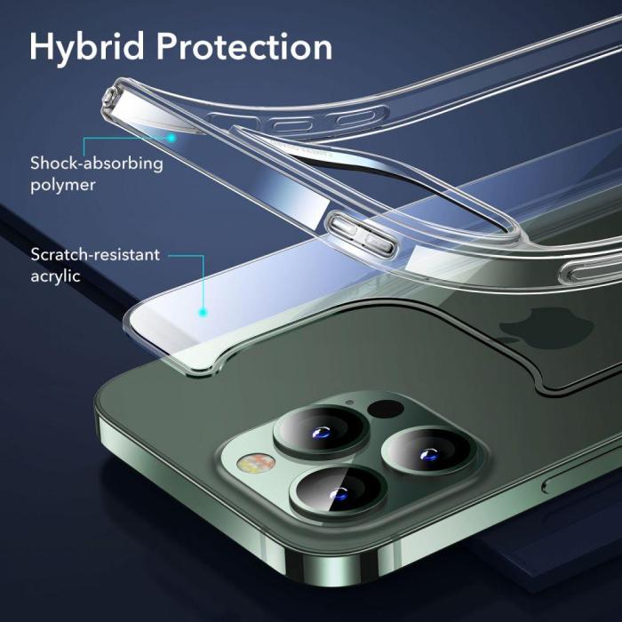 Bild 2, ESR ESR iPhone 13 Pro Skal Hybrid + 2-PACK Skärmskydd Transparent - Teknikhallen.se