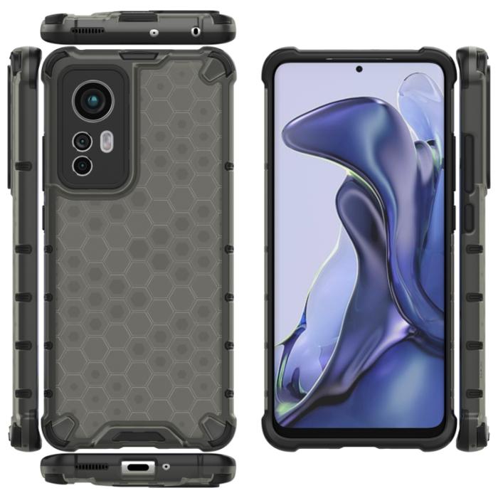 Bild 6,  Xiaomi 12 Skal Shockproof Honeycomb Svart - Teknikhallen.se