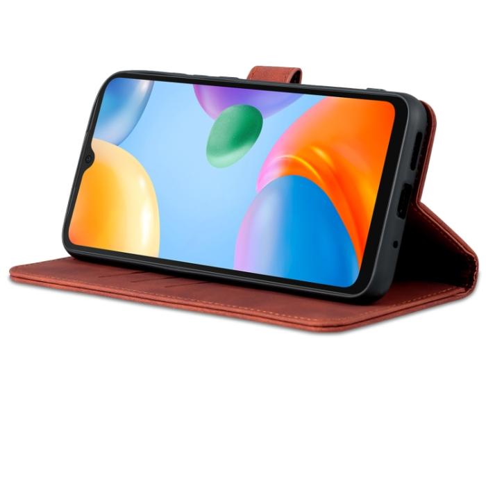 Bild 4, AZNS AZNS Xiaomi Redmi 10C Fodral Läder Brun - Teknikhallen.se