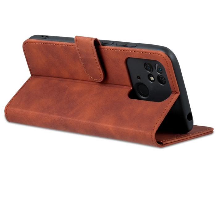 Bild 5, AZNS AZNS Xiaomi Redmi 10C Fodral Läder Brun - Teknikhallen.se