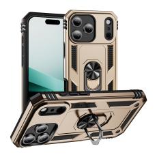  iPhone 17 Pro Skal Shockproof Hybrid Ring Guld - Teknikhallen.se