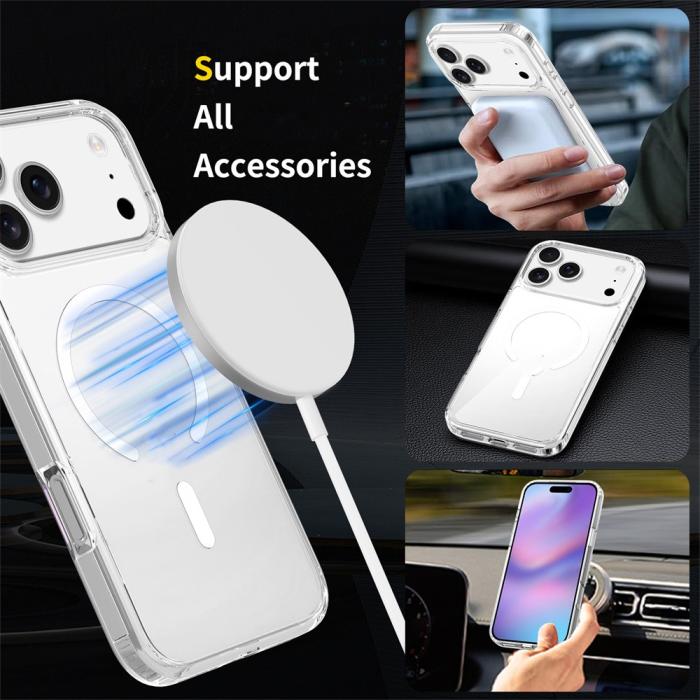 Bild 3,  iPhone 18 Pro Max / 17 Pro Max Skal MagSafe TPU Transparent - Teknikhallen.se