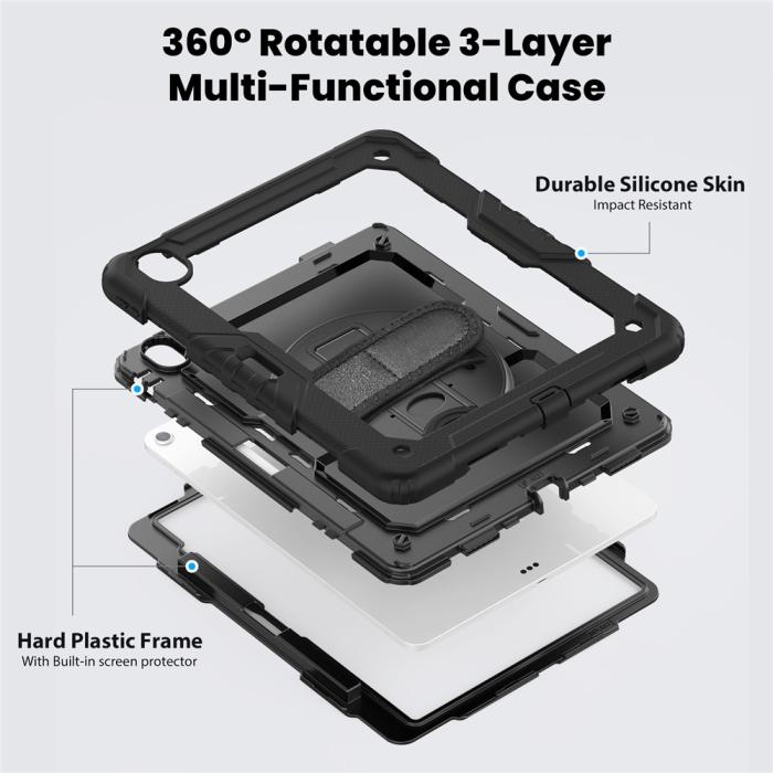 Bild 4,  iPad Air 13 2026-2024 Skal 360 Shockproof Hybrid Kickstand - Teknikhallen.se
